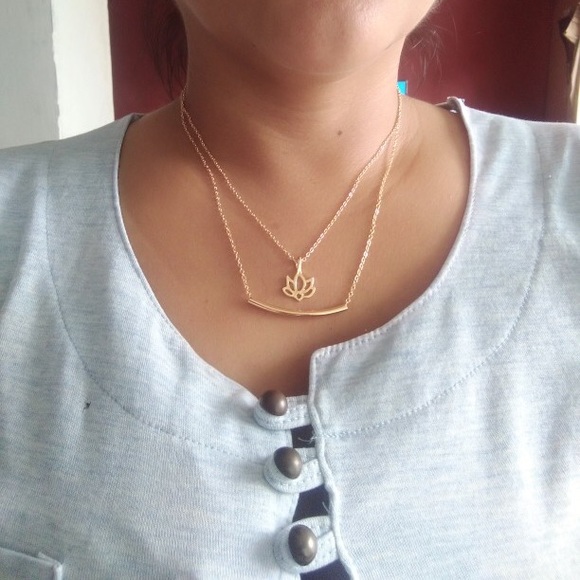 Lotus flower good luck summer quote necklace - Picture 7 of 8